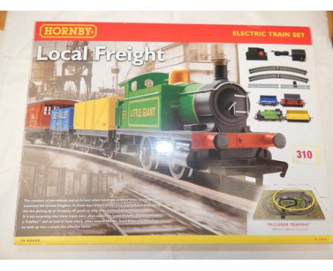 HORNBY BOXED LOCAL FREIGHT SET R 1085, WITH LITTLE GIANT LOCO, RUNS