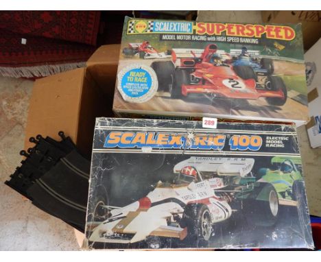 TWO SCALEXTRIC SETS 100 & SUPERSPEED, PLUS SUNDRY TRACK