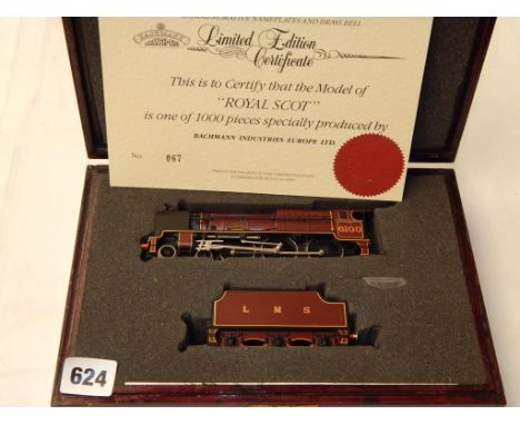 BACHMANN LIMITED EDITION GOLDEN NAMEPLATE 6100 ROYAL SCOT IN PRESENRATION CASE 067/1000