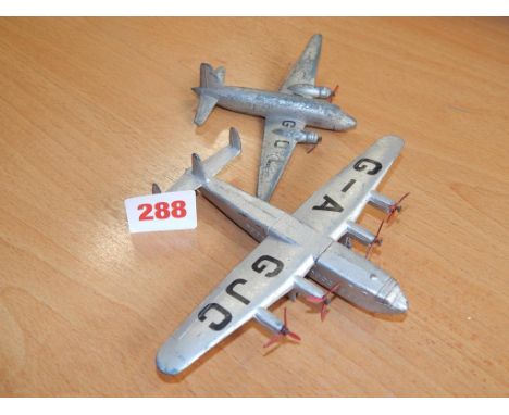 DINKY YORK AEROPLANE 704 HAS PROPS ONE WHEEL MISSING, & VIKING PROPS A/F