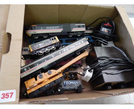 HORNBY PART HST SET N/R U/B, CLASS 08, RUNS, OTHER ROLLING STOCK AND GAUGEMASTER SERIES D CONTROLLER