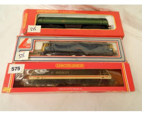 3 LOCOS : HORNBY R242 90001 INTER CITY UNIT, 87005 LIMA BR BLUE 201125, R863 BR CLASS 47 D 1738