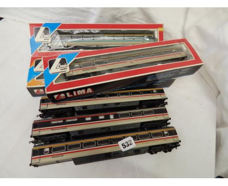 LIMA 3 BOXED & 3 U/B MK 3 COACHES INTER CITY & SCOTRAIL LIVERY