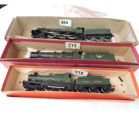 3 U/B R/P AIRFIX CASTLE, KIT BUILT BULLDOG 'PERSHORE PLUM', KIT BUILT KING