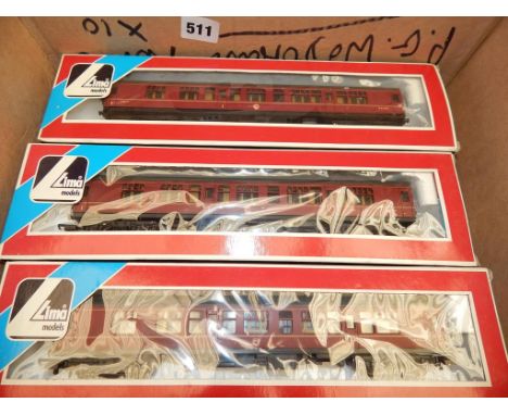 LIMA 6 BOXED MK1 COACHES MAROON LIVERY