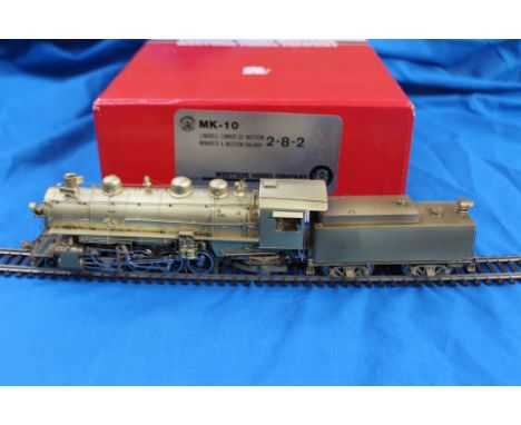 Westside Model Co HO scale Longbell Lumber Co 2-8-2 Western Minarets and Western Railway, unpainted brass, boxed.