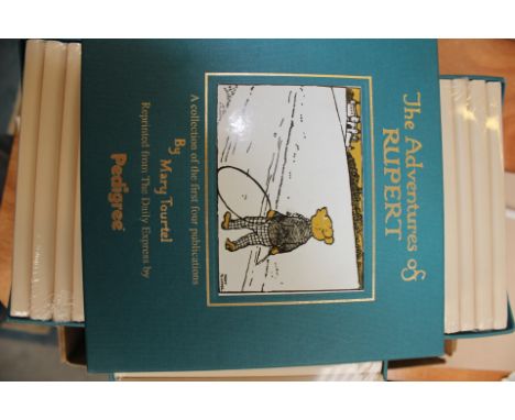 The Adventures of Rupert - collection of the first four publications by Mary Tourtel, four small format books in slipcase, lo