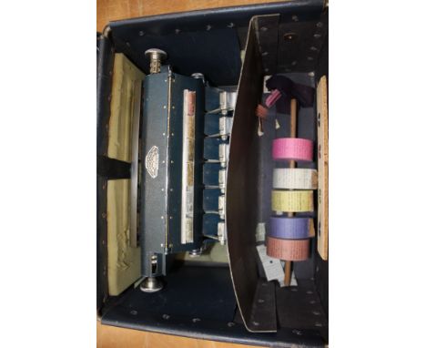 A Solomatic one man operated bus ticket machine, with rolls from Leicester City Bus, in original case.