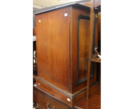 A collection of furniture comprising of an oak side table, piano stool, Victorian mahogany bedside cabinet and a fire screen.