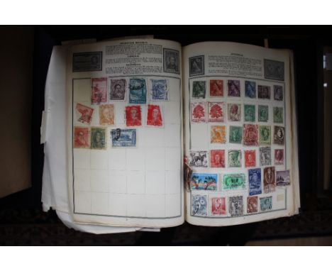 A stamp album and 60's covers.