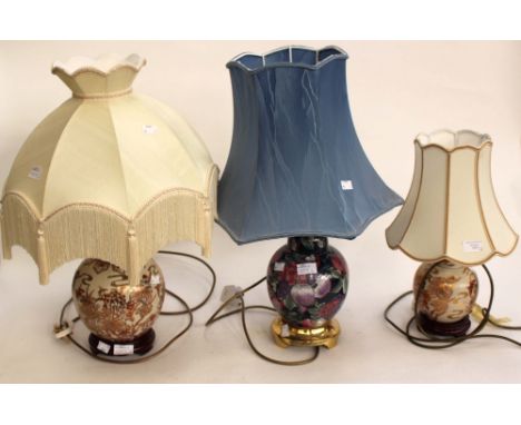 Three modern table lamps with ceramic bodies. (3)