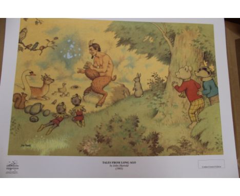 Rupert Bear 'Tales of Long Ago' 17 x 13 print, trade pack of one hundred, produced 1998 in Ltd edition of 950, taken from end