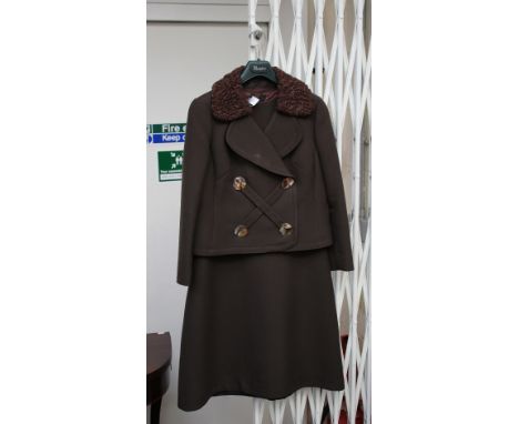  A lovely Mansfield original by Frank Russell pure wool dress and jacket, double breasted jacket with four large silver butto