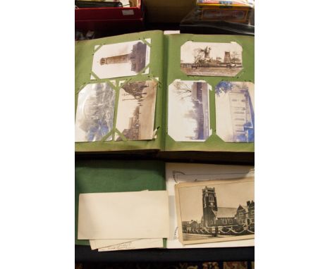 An Edwardian postcard album in good condition with comic, beauties, topographical pictures, Derby, Nottingham interest, also 