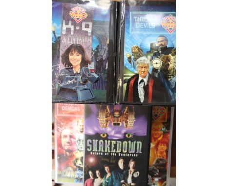 A Ltd edition BBC VHS video set 'The Five Doctors and The Kings Demons' including collectors postcard album including Dr Who 
