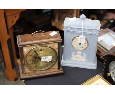 A Wedgwood mantle clock and a Metamec mantle clock. (2)