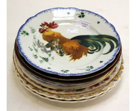 A group of nine ceramic plates to include Doulton Old Balloon Seller and Minton. (9)