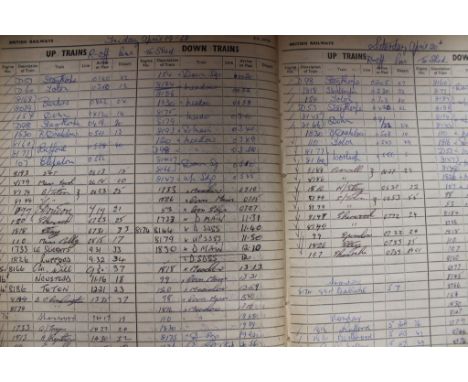 Quantity of railway locomotive movement BR records from Kirkby station junction, Kirkby Colliery box, Kirkby Sidings box and 