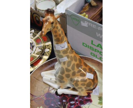  A recumbent giraffe with Russian back stamp.