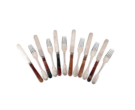 comprising 6 forks and 6 knives Karl Fabergé, St.Petersburg
