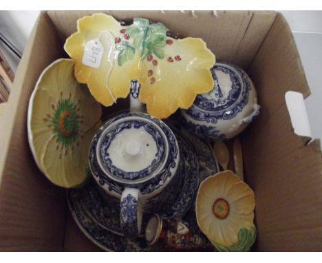 Collection of Carltonware together with blue and white pottery 