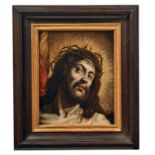 Der dornengekrönte ChristusHispano-flämische Schule des 17. JahrhundertsÖl/Holz. Verso von alter