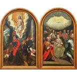 Pendants mit Auferstehung Christi und PfingstwunderKreis des Christoph Schwarz zu MünchenDer