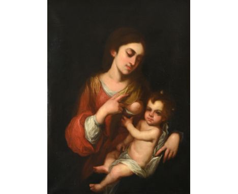 Spanish School (20th century) Madonna and Child Oil on canvas, 96cm by 72cm   . In fully restored condition. Re-lined, cleane