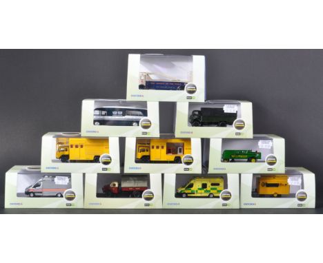 A collection of x10 assorted Oxford Diecast 1/76 scale / trackside ' Commercials ' range models to include; British Rail Bedf