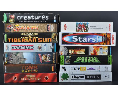 Retro Gaming - A collection of big box Personal Computer Gaming empty boxes to comprise of; Sim Ant, the box insert being pre