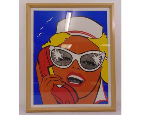 Erik Drummond framed and glazed limited edition polychromatic print The Fleets In 25/100, signed bottom right, 71 x 57cm