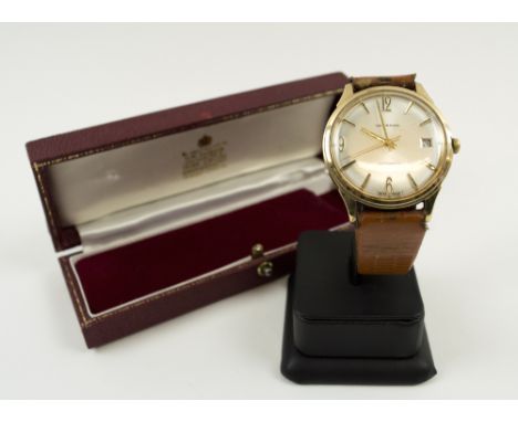 VINTAGE GARRARD & CO GENTLEMAN'S WRISTWATCH, Swiss made in original Garrard & Co box with by Appointment to H.M. The Queen Ro
