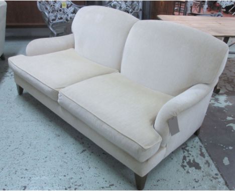 KINGCOME SOFA, Howard style, with oatmeal upholstery, (similar to the previous lot) 186cm L. (with faults)
