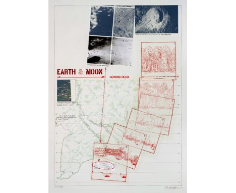 Wittenborn, Rainer1941 Berlin"Earth &amp; Moon - Mekong Delta" · 1974. Farbserigrafie · 84,5 x 59,5 cm (Darstellungsgröße). U