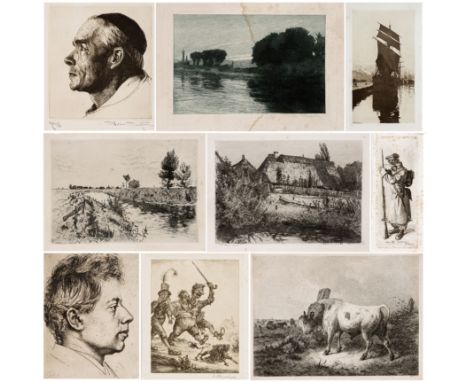 Konvolut von 9 Grafiken19./ 20. Jh.1) Johann Christian Eckardt (1757 Laufen am Neckar - nach 1837 München, Der russische Infa