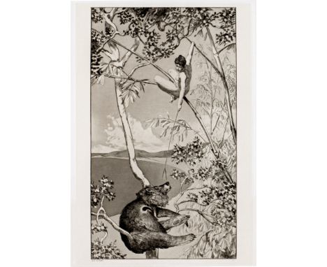 Klinger, Max1857 Leipzig - 1920 Großjena"Bär und Elfe" (Blatt 1 aus Intermezzi) · 1880. Radierung auf China, aufgewalzt auf V
