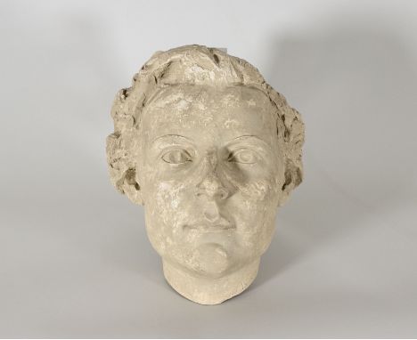 Koppmair, Josef1895 MünchenMaske Magdalena Ulrich · 1950. Gips, lasiert · 27 x 22 x 14 cm. Seitlich am Halsansatz monogrammie