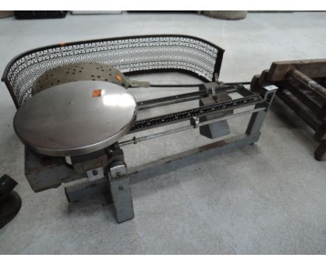 A set of industrial style balance scales