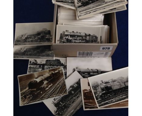 Postcards, Railway Engine postcards, mainly 'Sweetman Series', RP's, slight duplication noted, few coloured, circa 1960's? (g