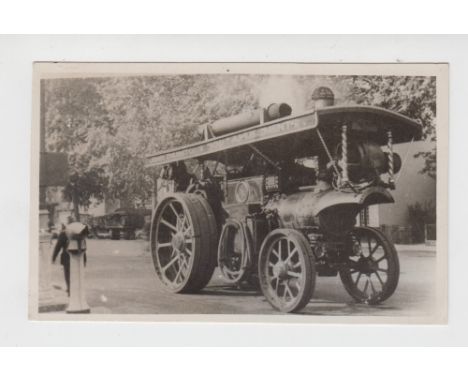 Postcard, Kent, Traction Engine, 'John Thurston's Amusements' pu 1913 Folkestone (gd) (1)