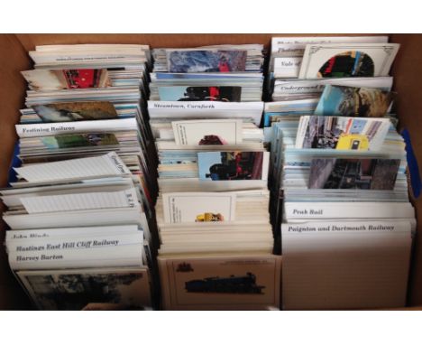 Postcards, Modern Railway Engine cards, coloured, standard size and oversize, publisher's series (gen vg) (1600+) 