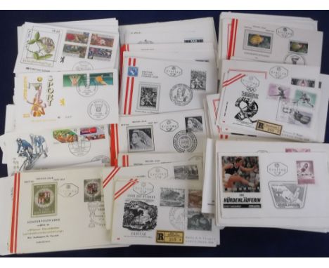 First Day Covers, Germany (80+), 1965, 1984-90 & Austria (250+), 1960-1975 (gd) 