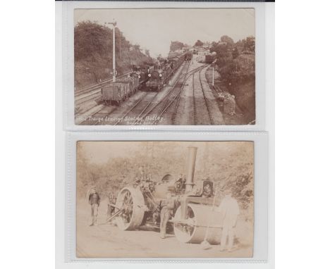 Postcards, Hants, a good Botley selection of 6 RP's, Loading strawberries at Station, Station interior, Cleaning gang at stat