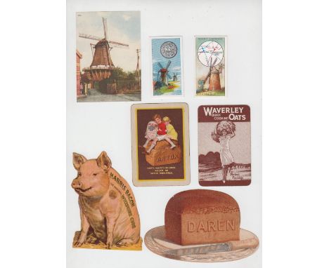 Cigarette & trade cards, an album containing a good collection of cards all relating to mills, farming & rural life, sets, pa
