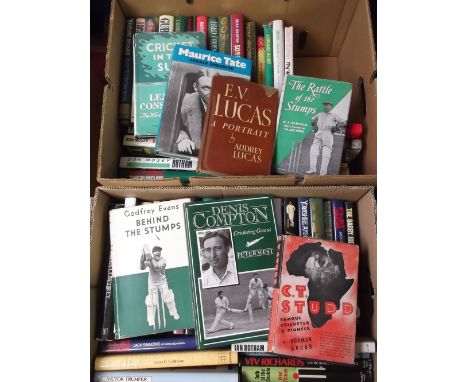 Cricket books, Autobiographies/Biographies, selection, approx 60, mostly 1950's onwards but including a few earlier, all with