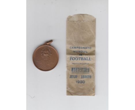 Football, World Cup 1930, commemorative medal issued for the first World Cup Tournament played in Uruguay, 1930, sold with or