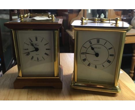 NEW WEISS QUARTZ CARRIAGE CLOCK &amp; SEIKO BRAND NEW QUARTZ CARRIAGE CLOCK