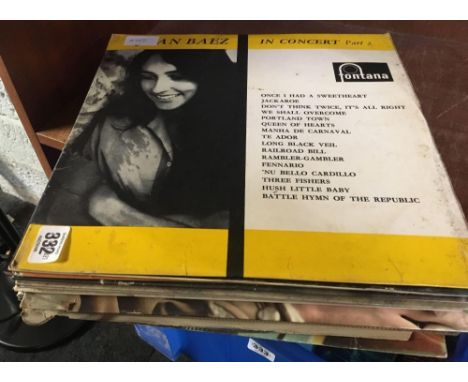 QTY OF 1960'S LP'S BY JOAN BAEZ, BOB DYLAN, DONNOVAN ETC