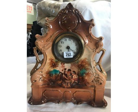 FRENCH STYLE PORCELAIN MANTLE CLOCK