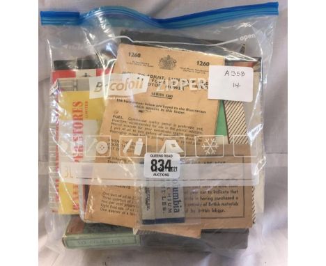 BAG OF VINTAGE ADVERTISING EPHEMERA